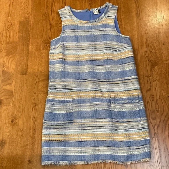 Anthropologie Akemi + Kin Boho Tweed Shift Dress Sz. 4 - Picture 2 of 15